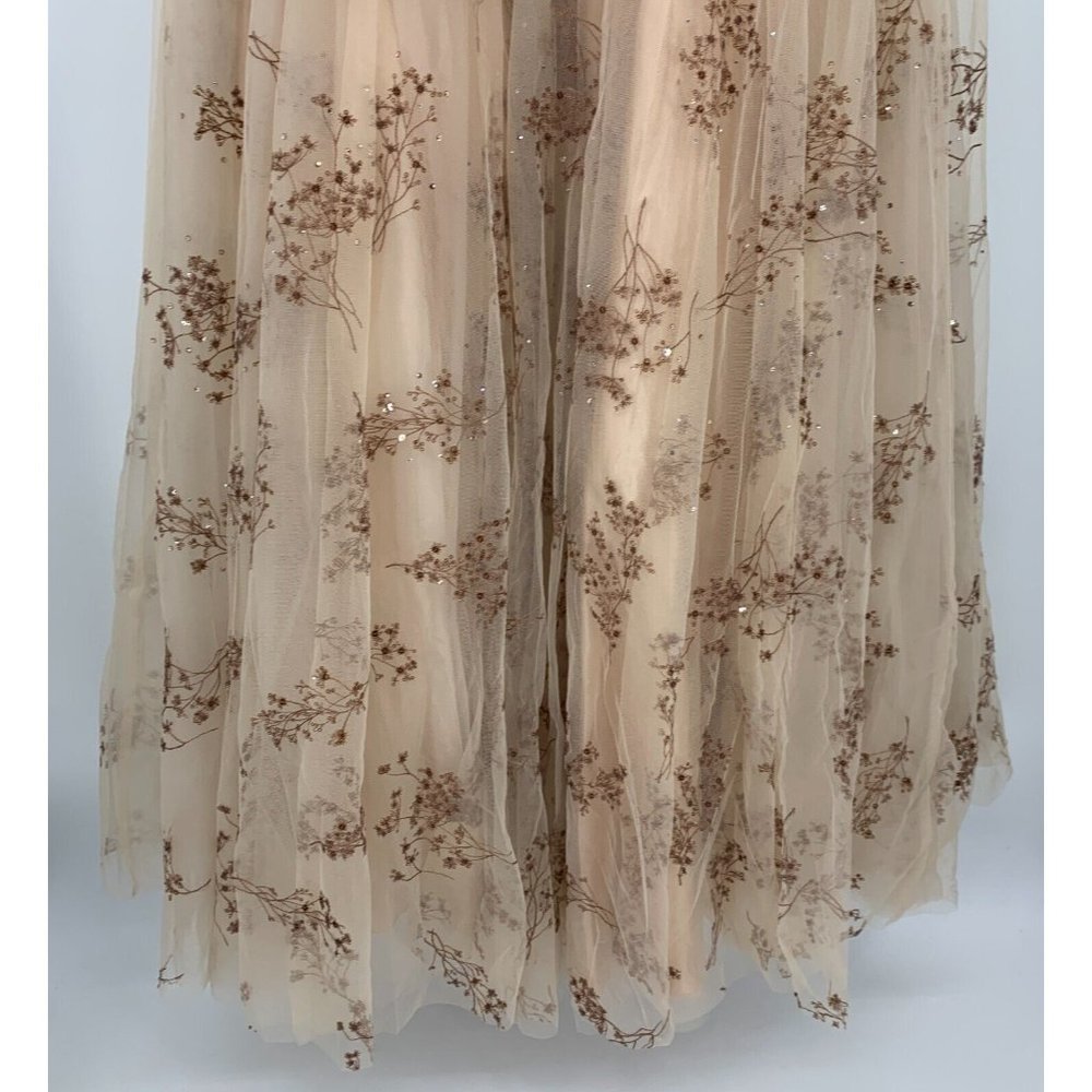 Mac Duggal Dress 79317 Champagne Embellished Illusion Gown NWT - Picture 16 of 16